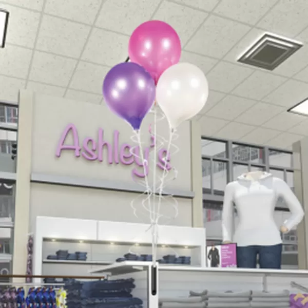 PermaShine three-balloon bouquet with magnetic mounting bracket