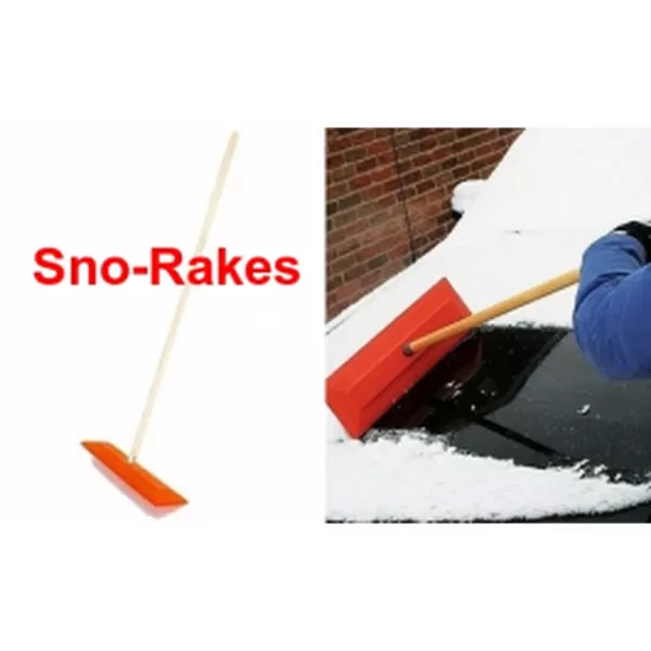 Shuttsco Sno-Rake with 48-inch hardwood handle and 18-inch foam snow-removal head