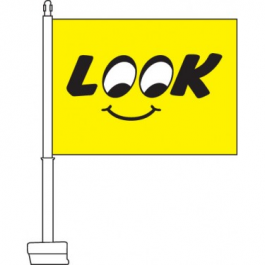 Look Clip On Car Flag. Qty 6.