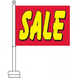 Sale (red & Yellow) Clip On Car Flag. Qty 6.