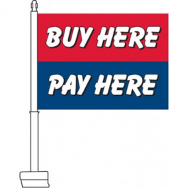Buy Here Pay Here Clip On Car Flag. Qty 6.