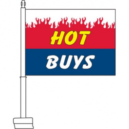 Hot Buys Clip On Car Flag. Qty 6.