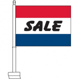 Sale (Red, White, & Blue) Clip On Car Flag. Qty 6.