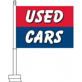Used Cars Clip On Car Flag. Qty 6.