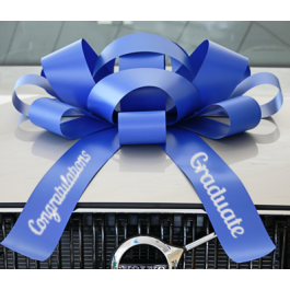 New! 30 Inch Giant Blue Congratulations Graduate Magnetic Car Bow Jum-bow