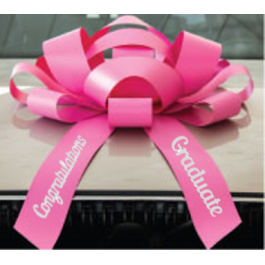 New! 30 Inch Giant Pink Congratulations Graduate Magnetic Car Bow Jum-bow