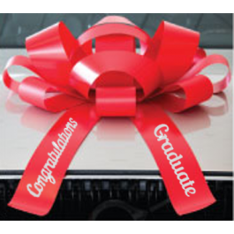 New! 30 Inch Giant Red Congratulations Graduate Magnetic Car Bow Jum-bow