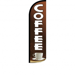Coffee Feather Flag