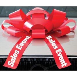 30 Inch Sales Event Magnetic Car Bow Red And White