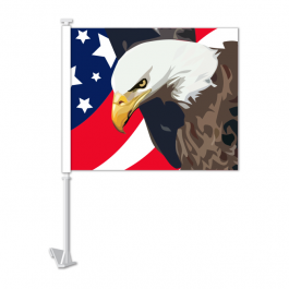 American Eagle Clip On Window Car Flag. Qty 6