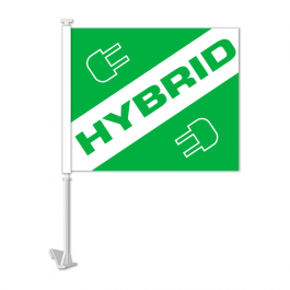 Hybrid Clip On Window Car Flag. Qty 6