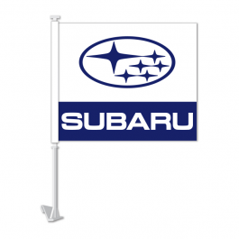 Subaru Clip On Window Car Flag. Qty 6