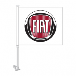 Fiat Clip On Window Car Flag. Qty 6