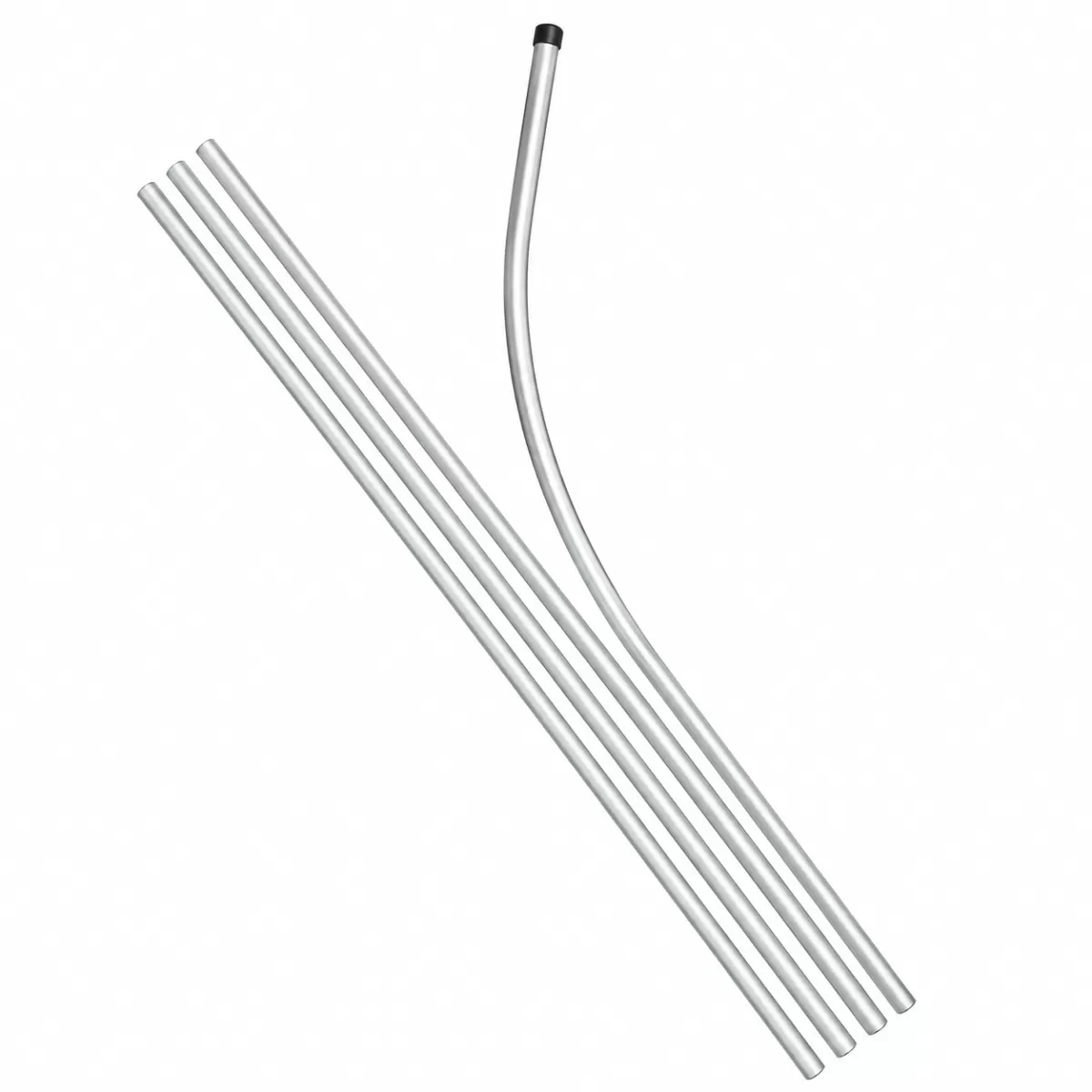 Aluminum pole sections for a feather flagpole set