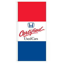 HONDA CERTIFIED USED CARS Drape flag for Auto Dealers / Avenue Banner for Light Poles