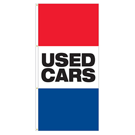 USED CARS Drape flag for Auto Dealers / Avenue Banner for Light Poles