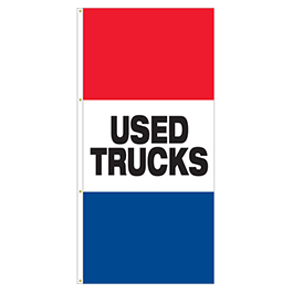 USED TRUCKS Drape flag for Auto Dealers / Avenue Banner for Light Poles