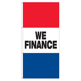 WE FINANCE Drape flag for Auto Dealers / Avenue Banner for Light Poles