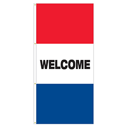 WELCOME Drape flag for Auto Dealers / Avenue Banner for Light Poles
