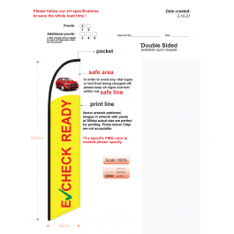 E-Check ready Custom Feather Flag