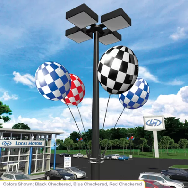 Balloon Bobber Light Pole Kit - 4 Balloons