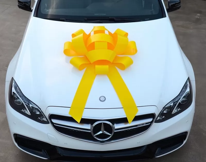 30 Inch Giant Yellow Magnetic Car Bow