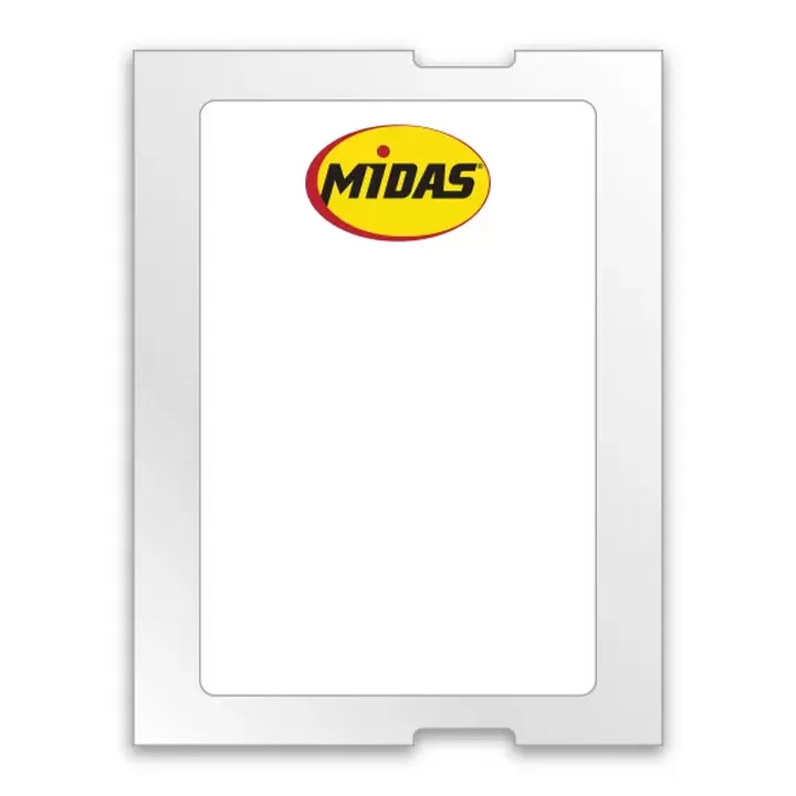 Midas oil change service reminder stickers for GoDex RT200i and Zebra TLP2824+ printers