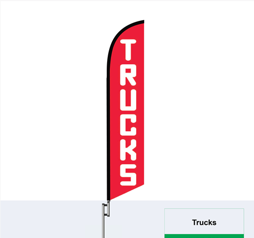 Trucks Feather Flag - 5801nsfb