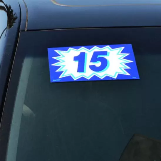 Blue Explosion Year Model Windshield Stickers - 12 Pack
