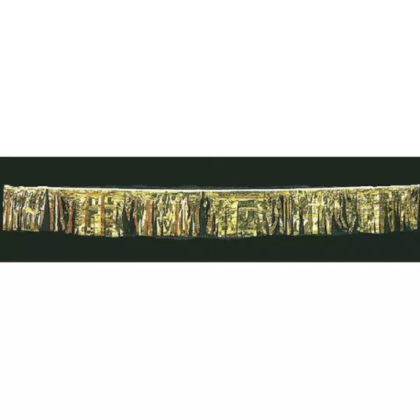 60 ft gold metallic hula fringe streamer