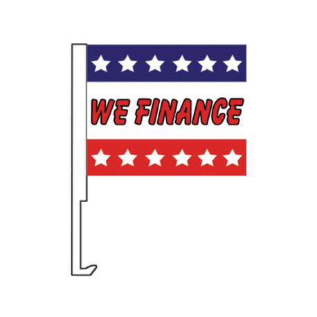 We Finance Clip On Car Flag. Qty 6