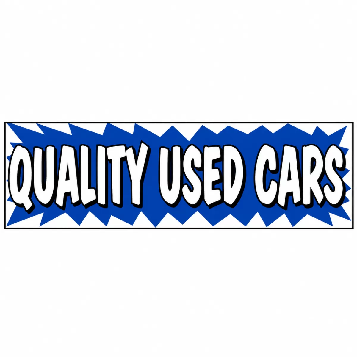 3 x 10 ft vinyl banner with QUALITY USED CARS message