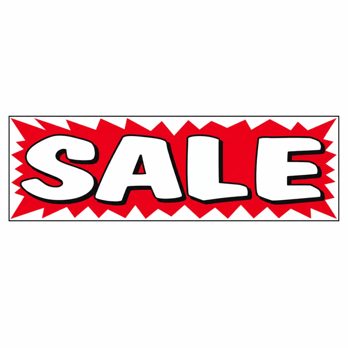 3 x 10 ft vinyl banner with SALE message