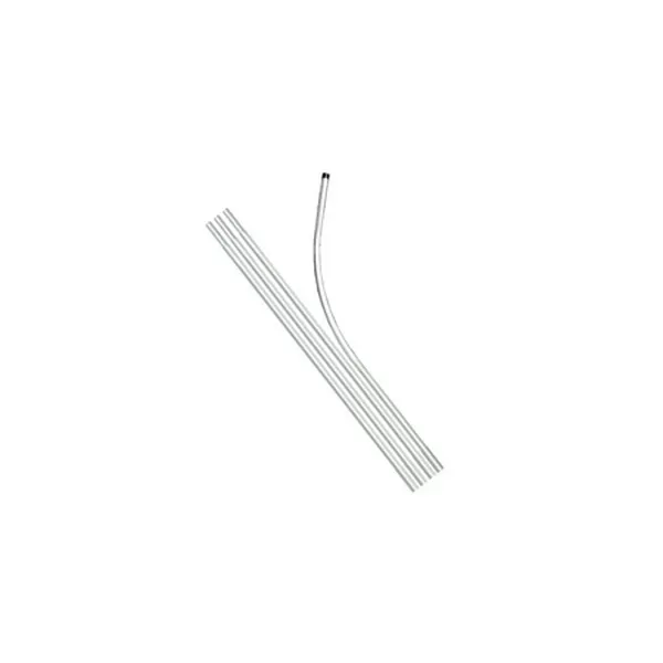 Anodized aluminum feather flagpole set with straight pole sections and a curved top section