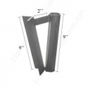 Angled corner mount bracket for a feather flagpole
